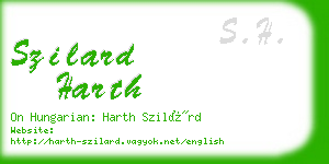 szilard harth business card